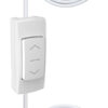 Garnitur mit Aufputz-Wipptaster / Schnur-Taster mit Mittelstellung AP, Tast-Funktion, ultra-weiss, Netzkabel mit Schukostecker (2,0m), Motorkabel mit Schnellklemme (2,0m) (Kopie)