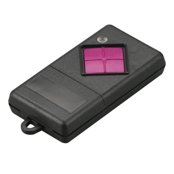 Dickert FHS10-01 Mini-Handsender 1-Kanal 40MHz FM, mit Batterie 23A, Gehäuse schwarzgrau, Tasten pink, LED grün – Bild 2