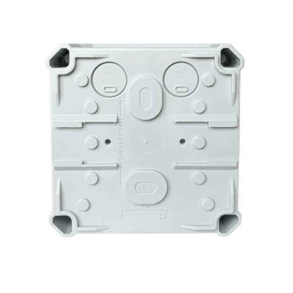 WG-Leergehäuse "F-Tronic", AP, Maße (LxBxH): 110 x 110 x 67 mm, wassergeschützt IP 66, grau – Bild 3