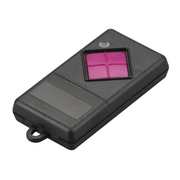 Dickert MAHS433-01 Mini-Handsender 1-Kanal 433MHz AM, mit Batterie 23A Linear-Code, Dip-Schalter, Gehäuse schwarzgrau, Tasten verkehrspurpur – Bild 2