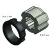 Adapterset für 64 mm Rund-Welle enthält AdAufputzter und Mitnehmer für Rohrmotoren AM2 und AE2