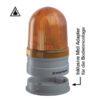 Midi TwinFLASH 115-230V AC Blitzleuchte Gelb LED mit Blitzlicht oder EVS-Blitz, wassergeschützt IP 66, inkl. Adapter für Bodenmontage