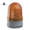 Midi TwinFLASH 115-230V AC Blitzleuchte Gelb LED mit Blitzlicht oder EVS-Blitz, wassergeschützt IP 66, inkl. Adapter für Bodenmontage – Bild 2