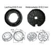 Adapterset für 85 mm Rundwelle mit Nut für Rohrmotoren DM – Bild 2