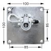 Abrolllager für 10 mm Vierkantstift 100 x 100 mm für Vorbauelement – Bild 2