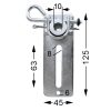 Abrolllager verstellbar für 10 mm Vierkantstift  für Neubau- und Fertigkasten – Bild 2