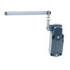 Schlaffseilschalter Rolle 120 mm, Rollenarm links, Sprungkontakt, 1 Schließer+1 Öffner, IP 67