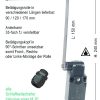 Schlaffseilschalter Rolle 120 mm, Rollenarm links, Sprungkontakt, 1 Schließer+1 Öffner, IP 67 – Bild 2