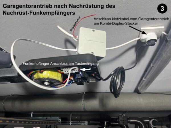 Funkempfänger 1-Kanal 868 MHz, mit eingelerntem 2-Kanal Handsender S5Q-2K-WTS (KeeLoq), Netzkabel mit Schukostecker 0,5m, 2-adrige Litze 0,5m – Bild 5