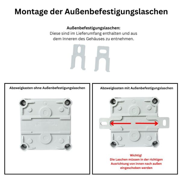 WG-Leergehäuse "F-Tronic", AP, Maße (LxBxH): 85 x 85 x 54 mm, wassergeschützt IP 66, grau – Bild 4
