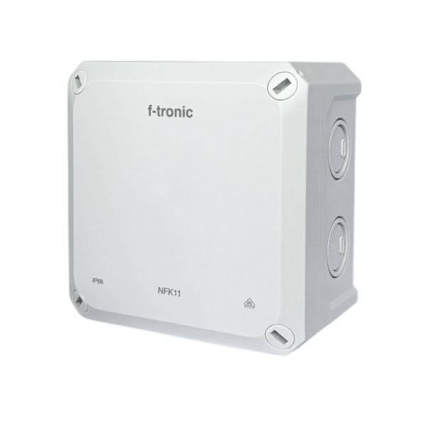 WG-Leergehäuse "F-Tronic", AP, Maße (LxBxH): 110 x 110 x 67 mm, wassergeschützt IP 66, grau