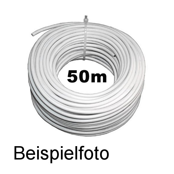 0,98 €/m 6 m Kabel 3 x 1 mm flexibel Kunststoff weiss H05VV-F3G1WS 