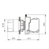 Dreh-Knebelschalter, 230V, 22,5 mm, 1-seitig rastend (AUS-EIN), 90°, für den Fronttafel-/Gehäuse-Einbau, mit 1 Schließer-Kontakt (NO) – Bild 3