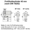Profilhalbzylinder mit 3 Schlüssel, Länge 30/10 mm, 8-fach verstellbar, gleichschließend – Bild 2