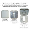 Regenschutzkappe IP-65, für AP + UP Schlüsselschalter/-taster, mit Profilhalbzylinder, mit rückseitiger Dichtung – Bild 3