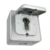 Regenschutzkappe IP-65, für AP + UP Schlüsselschalter/-taster, mit Profilhalbzylinder, mit rückseitiger Dichtung – Bild 4