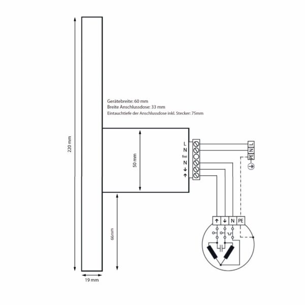 WTS Timer GW-SD, Rollladensteuerung für Gurtwicklerkästen mit Tages-/Wochenprogramm und Anschlußmöglichkeit für SD-Sensor – Bild 2
